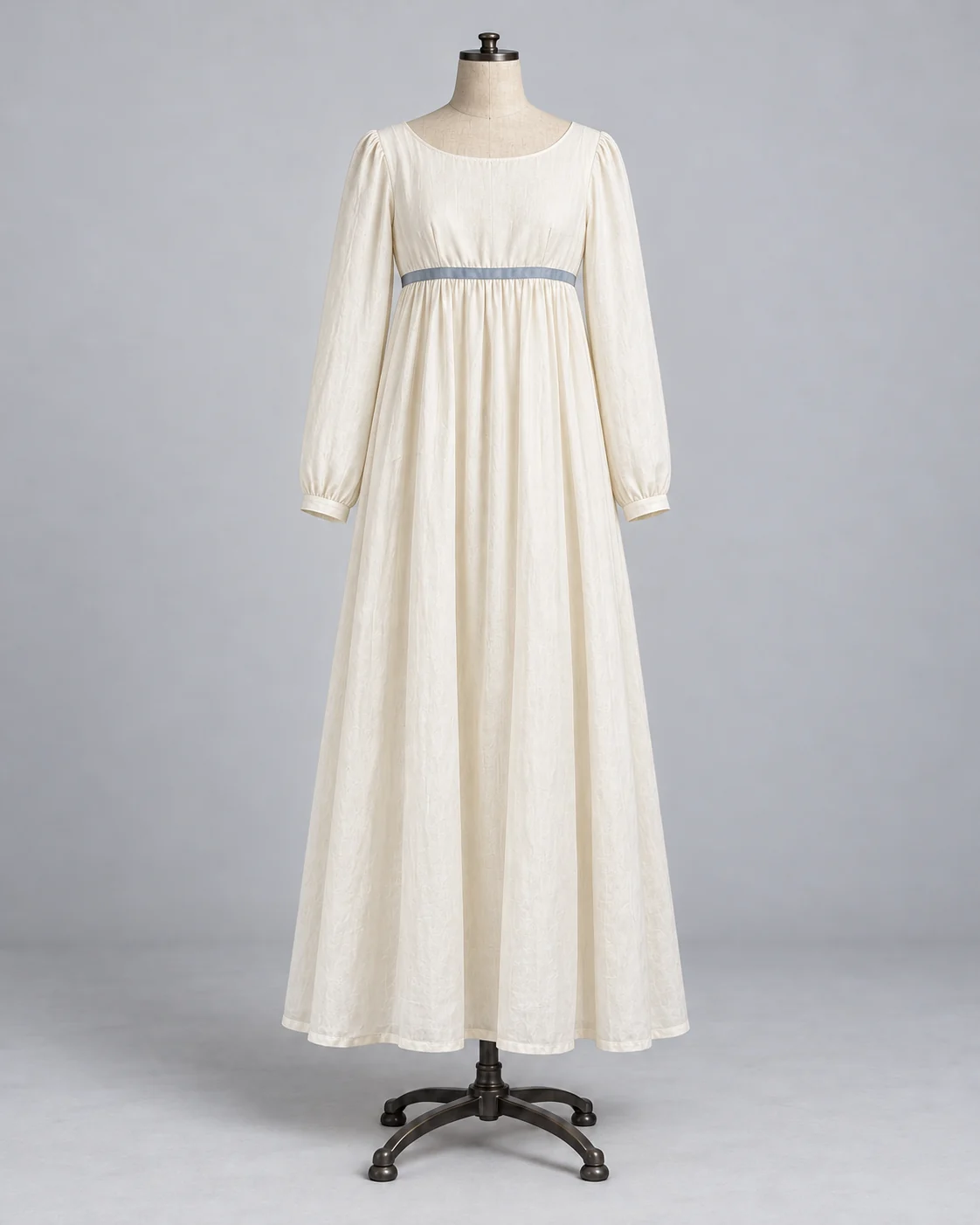 Empire-Inspired Raised-Waist Gown