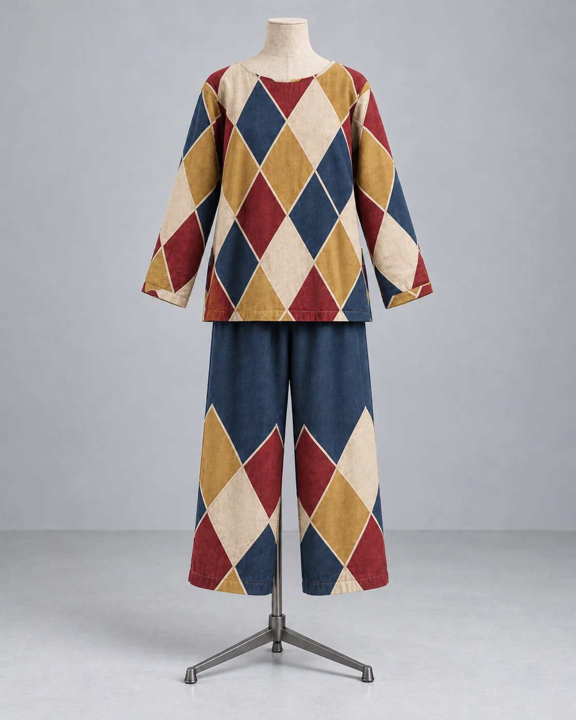 Commedia-Inspired Diamond Tunic Set