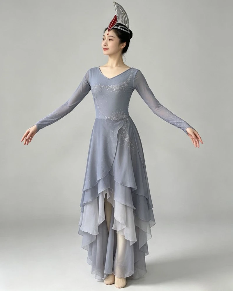 Slate Layered Dance Dress — reviewed display photograph