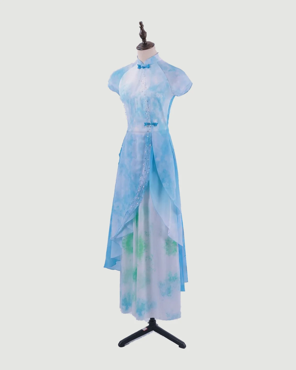 Sky Blue Layered Dance Ensemble — studio cover on a dress form