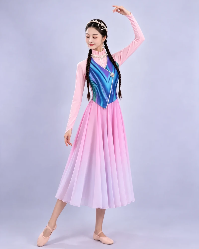 Pastel Dance Dresses with Colorful Bodices — reviewed display photograph