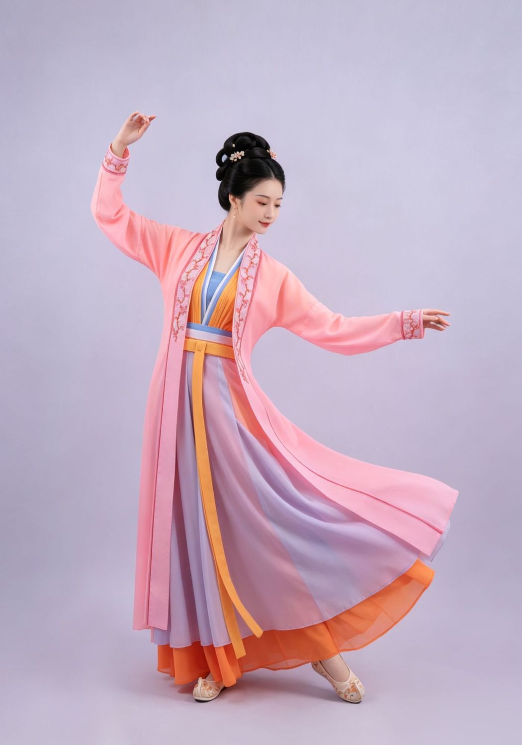 Warm-Tone Layered Classical Dance Dresses — photograph 6